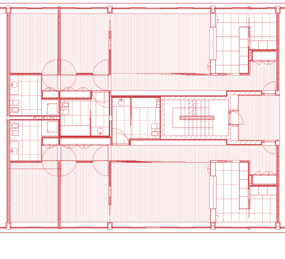 A floorplan of the Collective Housing